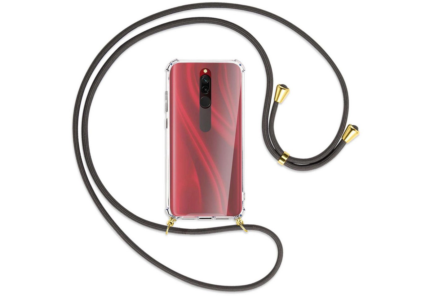 mtb more energy Handykette für Xiaomi Redmi 8 [NC-113-G], Umhängehülle mit Band [NC-113-G] von mtb more energy