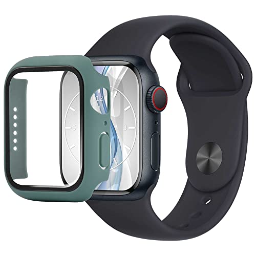 mtb more energy Hülle kompatibel mit Apple Watch 3 (38mm) - blaugrün - integrierter Displayschutz aus gehärtetem Glas - Rundum Schutz Bumper Gehäuse Schutzhülle Tempered Glass von mtb more energy