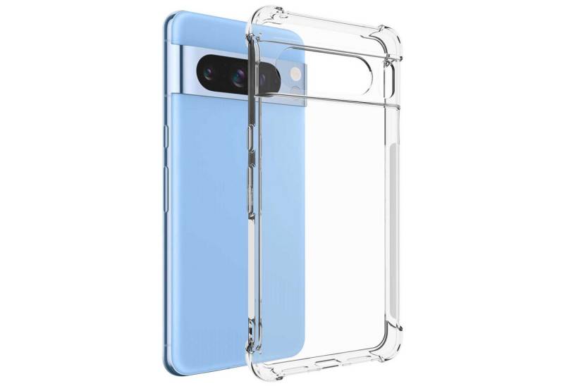 mtb more energy Smartphone-Hülle Clear Armor Case für Google Pixel 8 Pro (6.7), Transparente TPU Schutzhülle Case Backcover mit Anti-Shock Verstärkung von mtb more energy