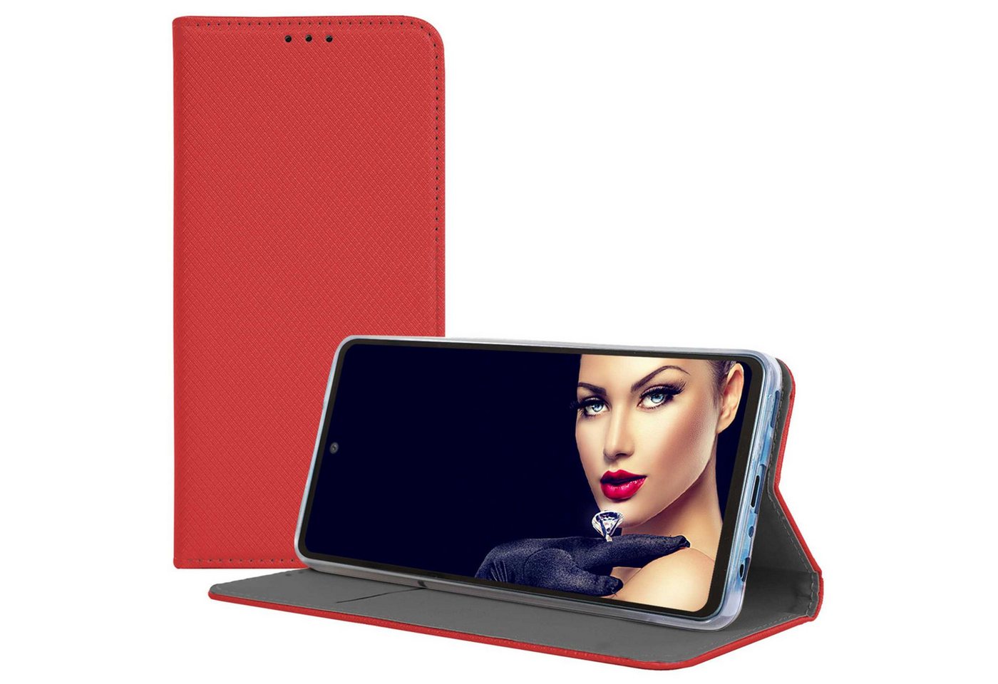 mtb more energy Smartphone-Hülle Smart Magnet für Motorola Edge 50 Fusion, Rot, Bookstyle Klapphülle Cover Wallet Case aus Kunstleder mtb more energy Smartphone-Hülle Smart Magnet für Motorola Edge 50 Fusion, Rot, Bookstyle Klapphülle Cover Wallet Case aus Kunstleder von mtb more energy