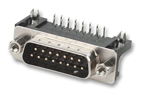 Multicomp 5504F1-15P-01-03-F1 D PCB Winkelstecker, 15-fach mit Boardschloss von multicomp
