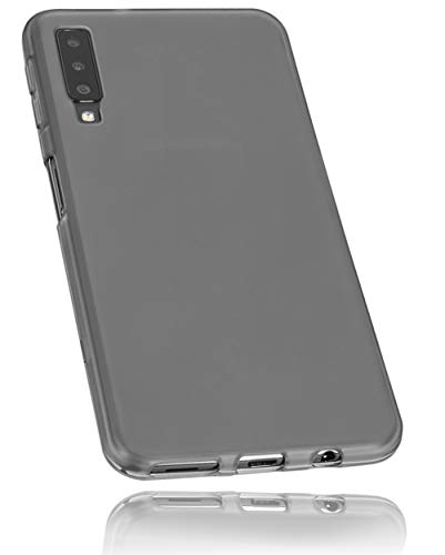 mumbi Hülle kompatibel mit Samsung Galaxy A7 2018 Handy Case Handyhülle, transparent schwarz von mumbi