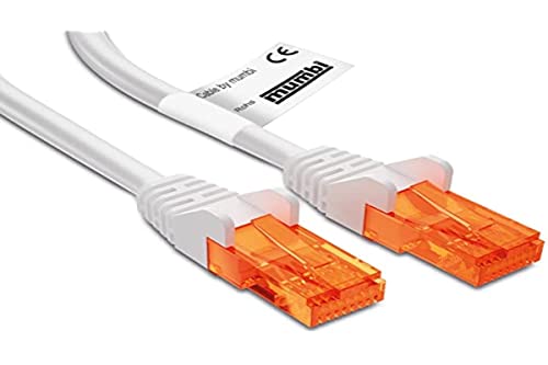 mumbi LAN Kabel 1m CAT 5e Netzwerkkabel CAT5e Ethernet Kabel Patchkabel RJ45 1Meter, weiss von mumbi