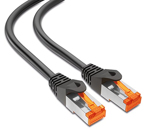 mumbi LAN Kabel 1m CAT 6 Netzwerkkabel geschirmtes F/UTP CAT6 Ethernet Kabel Patchkabel RJ45 1Meter, schwarz von mumbi