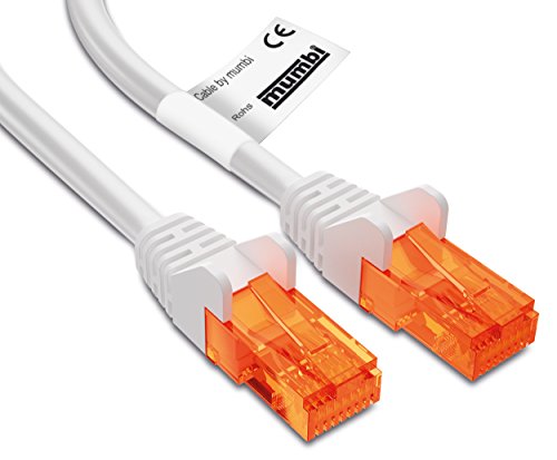 mumbi LAN Kabel 5m CAT 5e Netzwerkkabel CAT5e Ethernet Kabel Patchkabel RJ45 5Meter, weiss von mumbi