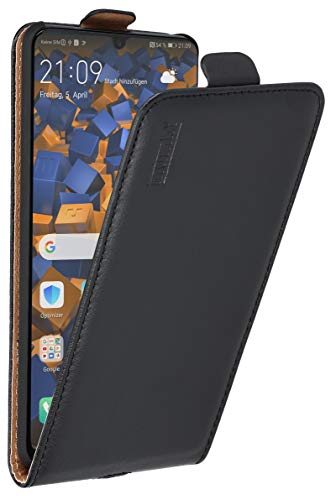 mumbi Tasche Flip Case kompatibel mit Huawei P30 Hülle Handytasche Case Wallet, schwarz von mumbi