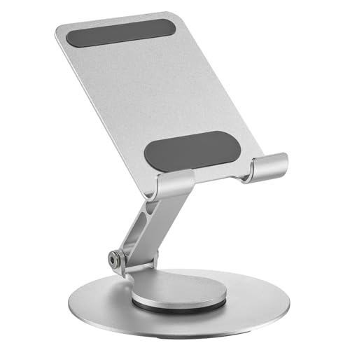 my wall Handy&Tablet Ständer – HT48L, Faltbare Aluminium Halterung, 360° drehbar, Handy Halterung, individuell einstellbar, rutschfeste Pads, für Geräte bis zu 10” (25,4 cm) von my wall