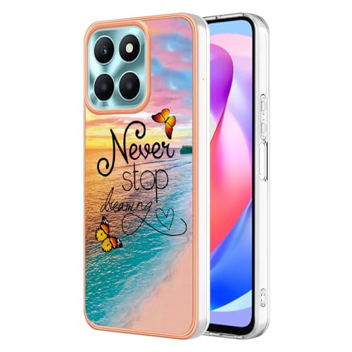 nancencen Kompatibel mit Huawei Honor X6A Hülle Weiches TPU Bumper Case Silikon Schutzhülle [Ultra Dünn] [Kratzfest] Kameraschutz Handyhülle für Honor X6A - Schmetterling von nancencen