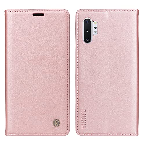 nancencen Kompatibel mit Samsung Galaxy Note 10 Pro 5G Hülle, PU Leder Book Case Stoßfeste und Fallsichere Geldbörse Flip Schutzhülle für Galaxy Note 10 Pro 5G, Roségold von nancencen