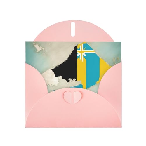 nanger Grußkarten mit Bahamas-Positionsflagge, Aufschrift "Thinking Of You", innen blanko, für Geburtstag, Hochzeit, mit Umschlägen von nanger