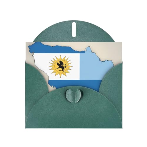 nanger Uruguay-Flagge Map01 Thinking Of You Grußkarten, innen blanko, für Geburtstag, Hochzeit, mit Umschlägen von nanger