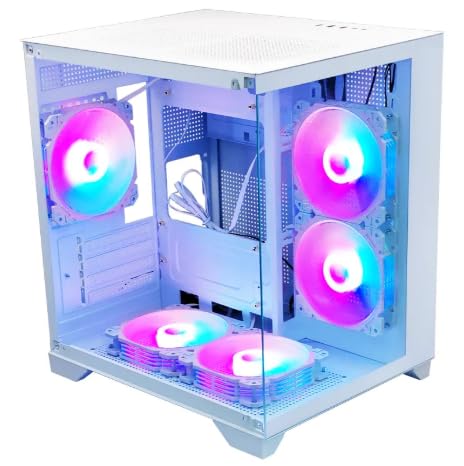 PC Store NCA Gaming PC Phantom White Intel XEON 10 Kerner | RTX 4060 | SSD HDD | RGB Lüfter mit Controller | Wasserkühlung| WLAN 5 | Win 11 (64GB RAM 1TB SSD) von nca the pc store