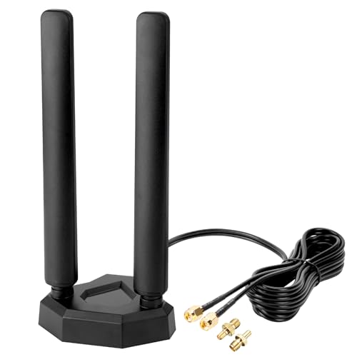 Nelawya 4G LTE/5G Sub-6 Antenne SMA TS9 Stecker Breitband 8dbi 600-3980MHz Rundstrahlantenne mit Magnetfuß 2m Kabel für Drahtlosen Mobilen Industrierouter Netgear Huawei ZTE Cellular Gateway Modem von nelawya