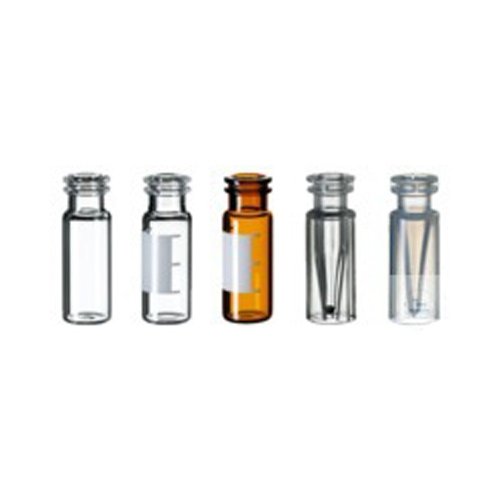 neochrom Polymethylpenten TopSert Schnappringflasche mit Glas-Mikroeinsatz, 0.2mL Kapazität, Braun, 32mm Höhe x 11.6mm Durchmesser, 100 Stück von neochrom