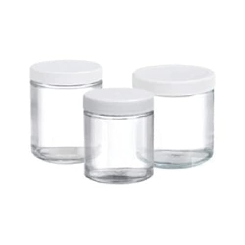 Wheaton Glasdose mit Kappe, Transparent, 500mL Kapazität, 95mm Höhe, 12 Stück von Wheaton