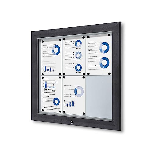 Schaukasten 6x A4 anthrazit RAL 7016 Alu Infokasten Schaukasten wetterfest aussen anthrazit von net-xpress