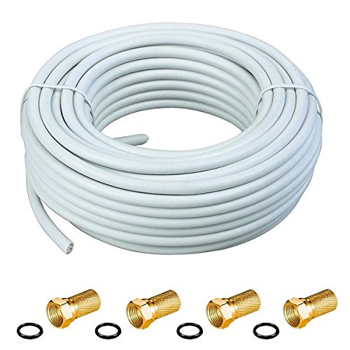 netshop 25 10 Meter Koaxialkabel 120 db 4 Fach geschirmt 0,89EUR / lfm (inkl 4 F-Stecker) von netshop 25