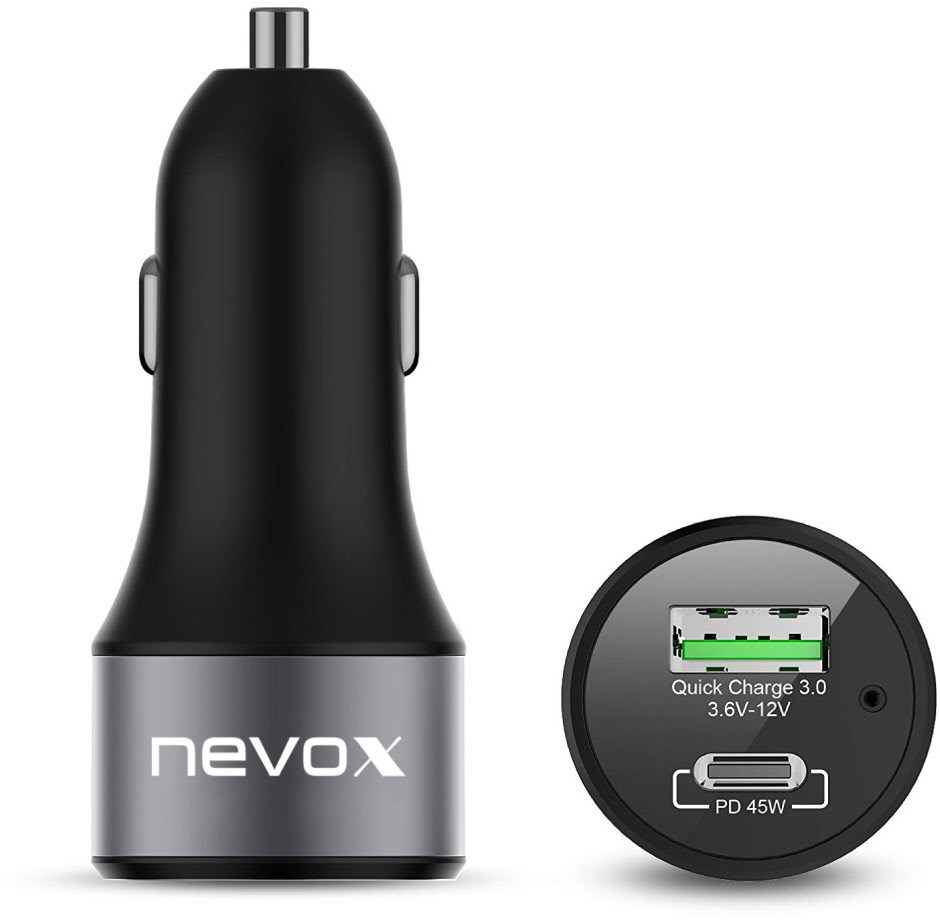 USB/USB-C Ladegerät (63W) schwarz von nevox