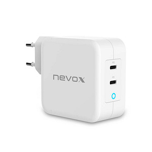 nevox DUAL - USB - C POWER DELIVERY (PD) Ladeadapter weiß, 100 Watt von nevox