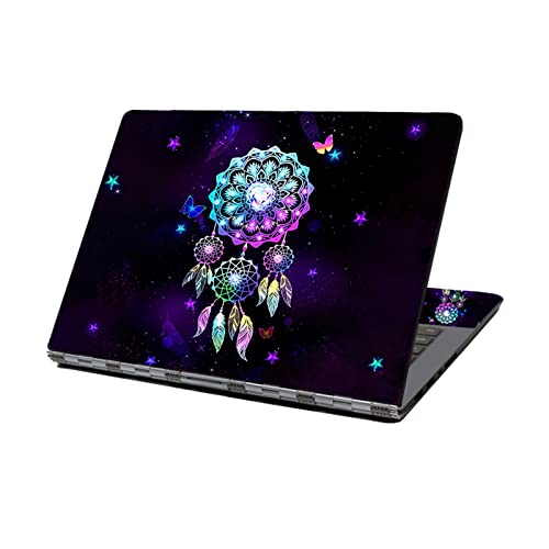 Laptop Skin Aufkleber Aufkleber 13" 13,3" 14" 15" 15,4" 15,6 Zoll Laptop Vinyl Skin Sticker Cover Art Decal Protector Notebook PC (Traumfänger und Schmetterling) von newplenty