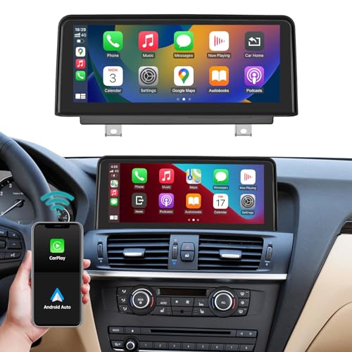 Ninetom 10,25 Zoll Autoradio-Touchscreen für 2011-2012 BMW X3/X4 Serie F25 F26 mit CIC-System, unterstützt Apple CarPlay/Android Auto/Mirrorlink/Navigation, Upgrade der Auto-Stereoanlage von ninetom