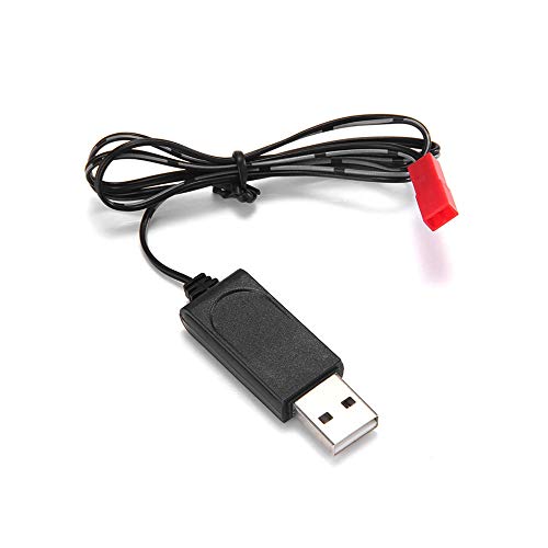 njoyn Universal USB-Ladekabel 3,6V mit LED Kontrollleuchte, Schnellladekabel JST BEC Stecker für u. a. RC Quadcopter, Hubschrauber, Flugzeug, Bagger, Panzer, Car, Boot, Auto, Modellbau, Spielzeug von njoyn