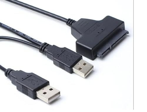 norrberg USB 2.0 auf SATA 7 + 15 Pin 22 Pin Adapter Kabel für 2,5 Zoll HDD Dual USB 2.0 USB 2.0 auf SATA 22 Pin Festplatte Adapter Kabel von norrberg