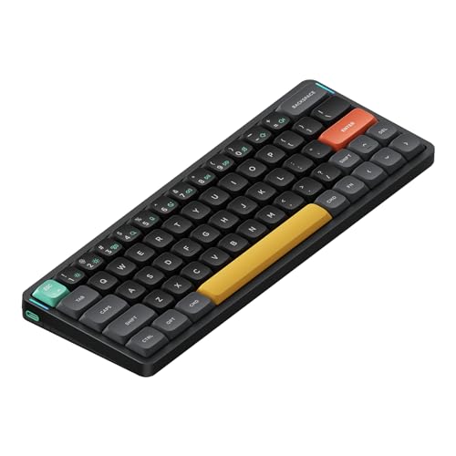 nuphy Air60 V2 Tragbar Mechanische kabellose Mini-Tastatur mit Beleuchtung,Unterstützung QMK/VIA Kompatibel mit Windows/Mac OS/Linux für Bluetooth 5.1/2.4GHz/(USB-C)-Black Gateron Brown Switch von nuphy