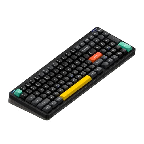 nuphy Halo96 V2 Kabellose Tastatur,96% Hot-Swap-fähige Gaming-Tastatur,99 Tasten RGB-Hintergrundbeleuchtung,mechanische Tastatur, unterstützt QMK/VIA,Bluetooth/USB-C/2,4 GHz-Black,Mint Switches (37gf) von nuphy