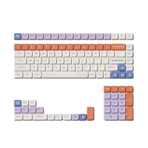 nuphy Keycaps Space Engineer, 117 Set, PBT Tastenkappen für Gaming Tastatur Low-Profile NSA Dye-sub, ANSI (Englisch Tastaturlayout) Kompatibilität mit Air60 V2, Air75 V2 und Air96 V2, Bright von nuphy