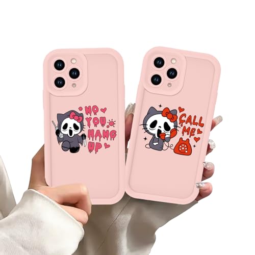 nurkorki 2 Stück Handyhülle für Samsung Galaxy S22 5G 6.1", Niedlicher Cartoon Aesthetic Muster Design Schutzhülle und Weiche Silikon Stoßfeste Kameraschutz Case Cover für Mädchen-Rosa, Kawaii von nurkorki