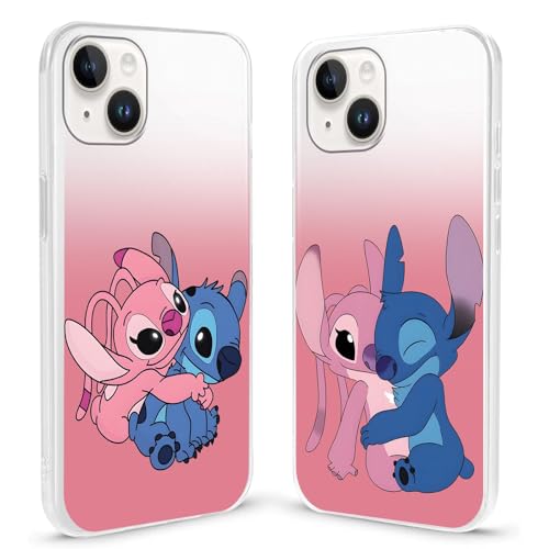 nurkorki 2 Stück Handyhülle für iPhone 14 Pro Max Hülle 6,7",Cartoon Anime,Aesthetic,Durchsichtige,Schlanke,Stoßfeste TPU Kratzfest Bumper Schutzhülle,Transparent Cover für Mädchen Junge,01 von nurkorki