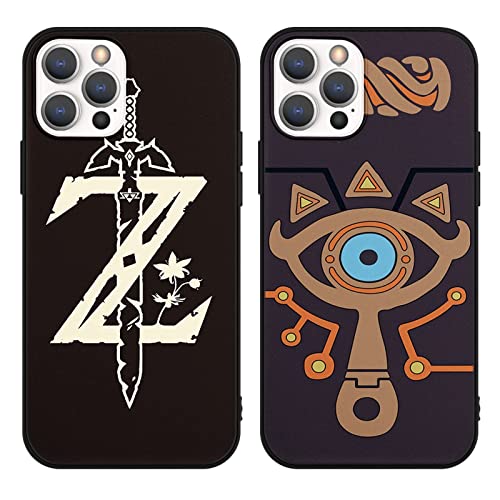 nurkorki [2 Stück] Hülle Kompatibel mit iPhone 7 Plus/8 Plus 5.5",The Legend of Zelda Breath of The Wild Muster Kratzfest Stoßfest Hochwertiges TPU weich Silikon Case Handyhüllen Schutzhülle,01 von nurkorki