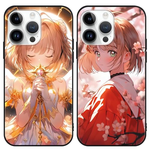 nurkorki 2 Stück Kawaii Handyhülle für Samsung Galaxy A33 5G 6.4", Anime Charaktere Muster Cartoon Design Aesthetic mit Silikon TPU Stoßfest Kratzfest Schutzhülle Niedlich Mädchen Case, Karikatur von nurkorki