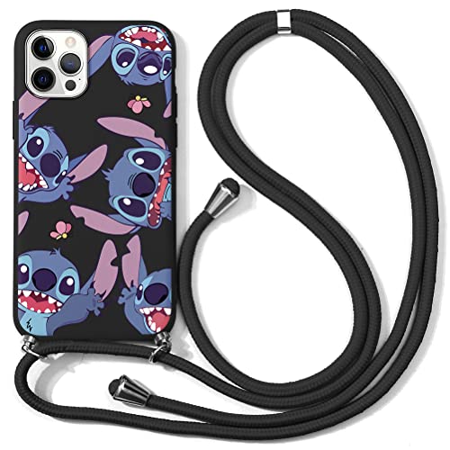 nurkorki Handykette für Samsung Galaxy A41 4G - 6,1" Hülle, Schön Stitch Necklace Hülle mit Band Schutzhülle mit Kordel zum Umhängen Silikon Weich TPU Handyhülle für Galaxy A41, 02 von nurkorki