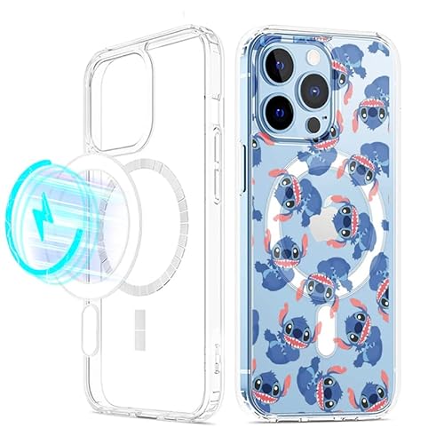 nurkorki Magnetische Handyhülle für iPhone 11 Pro 5.8" Hülle [Kompatibel mit MagSafe], Militärschutz, Kratzfest, Stoßfest, Stitch Schutzhülle mit Muster Kawaii Anime Case für iPhone 11Pro, 11 von nurkorki