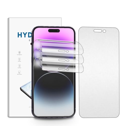 nvskvd Matt Hydrogel Folie für iPhone 14 Pro Max, 3 Stück Entspiegelte TPU Schutzfolie Flexible Displayschutzfolie Display Blendschutz, Anti-Fingerabdruck von nvskvd