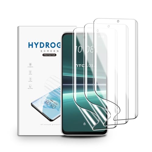 nvskvd Schutzfolie für HTC U23 Pro, 3 Stück TPU Displayschutzfolie Klar HD Weich Hydrogel Folie HD Transparent TPU Hydrogel Film von nvskvd