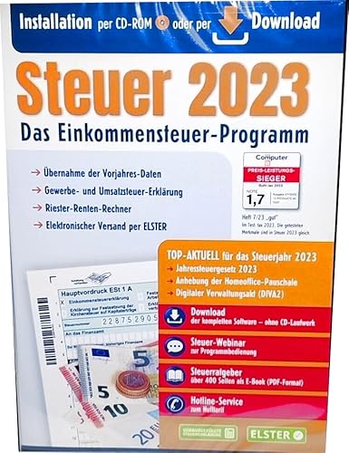 ALDI STEUER 2023 für Steuererklärung 2023 am PC. ELSTER Klare Strukturiert Steuerprogramm Download Code Inklusive. Neu und OVP (CD-Rom & Download) von onlyfly