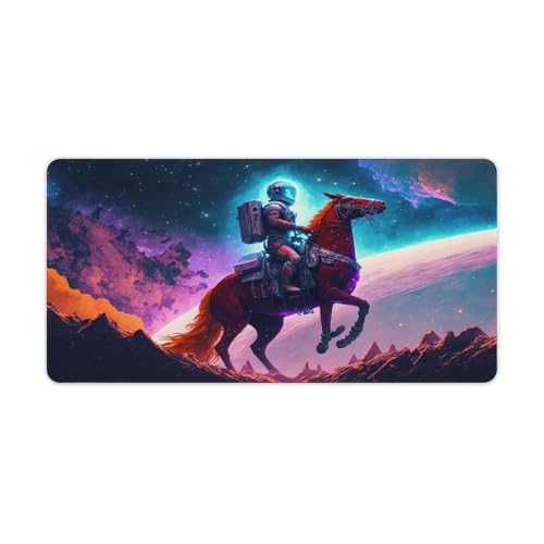 GamingMauspad mit Astronautenpferd großes Mauspad große Schreibtischunterlage personalisiertes Design erweiterte Schreibtischunterlage für Gaming Büro Zuhause 30 x 60 cm von ouynngjing