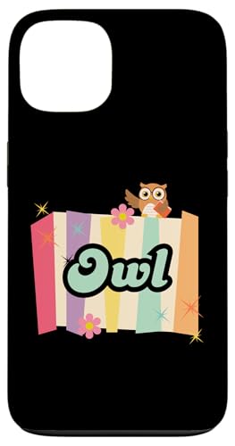 Hülle für iPhone 13 70er Jahre Eulen-Stil von owl bird animal pet night moon nature feather fly