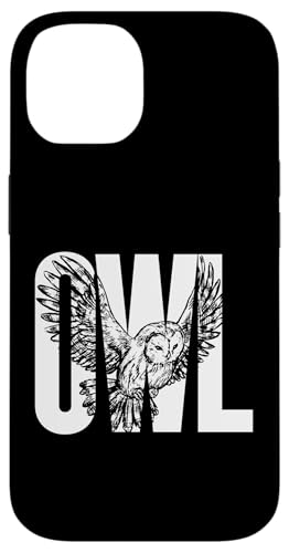 Hülle für iPhone 14 Eule in Schrift von owl bird animal pet night moon nature feather fly