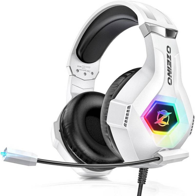 ozeino Gaming-Headset (3D Surround Sound, Mit Kabel, 3D Surround Sound Headset mit Mikrofon Noise Cancelling RGB Lichter) von ozeino