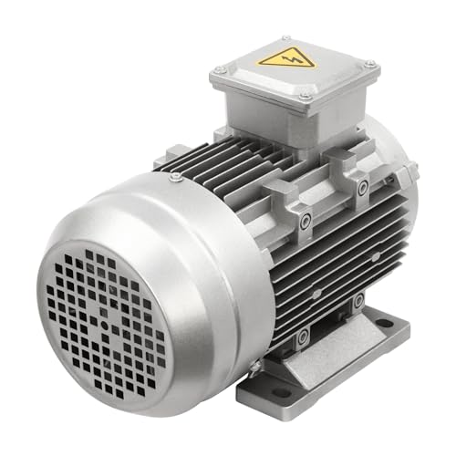 Elektromotor Drehstrommotor Aluminiumgehäuse Kupferspule Industriemotor Schutzklasse IP55 für Maschinenbau Transporttechnik und Lüfter (Wellendurchmesser 19mm, 1500W) von panfudongk