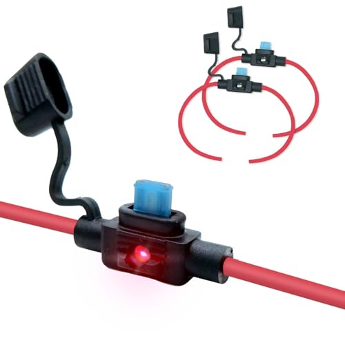 parts PTT 2 Pack wasserdichte Teile, entsprechen dem IP67-Standard, Micro 2 Flachsicherungshalter mit LED, 12 AWG für Auto und Marine parts PTT 2 Pack wasserdichte Teile, entsprechen dem IP67-Standard, Micro 2 Flachsicherungshalter mit LED, 12 AWG für Auto und Marine von parts PTT