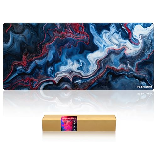 Peakzen Exclusive Gaming Mouse Pad/Mouse Pad 400 x 900 x 3 mm XXL Mouse Mat Table Mat Large Size Improved Precision and Speed Artistic fluid design Waterproof durable von peakzen