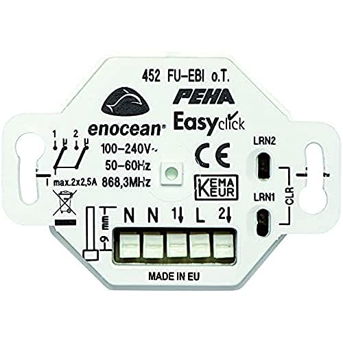 Honeywell-PEHA D 452 FU-EBI O.T. Easyclick EnOcean Funkempfänger Bidirektional, 2 Kanal für Smarthome Anwendungen von peha