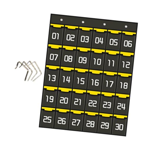 perfk Taschen-Diagramm-Taschen-Organizer für das Klassenzimmer, tragbarer Organizer für nummerierte Spielzeuge, Telefon-Aufbewahrungstasche, Hänge-Organizer, 30 Taschen 67cmx81cm von perfk