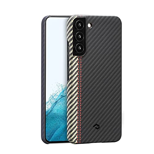 pitaka Magnetische Hülle für Samsung Galaxy S22+ 6,6 Zoll Ultradünne Handyhülle aus 1500D Aramidfaser Schutzhülle Kompatibel mit Magsafe mit Angenehme Haptik [Fusion Weaving MagEZ Case 2] Ouvertüre von pitaka