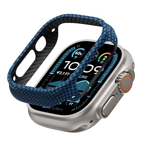 pitaka Schutzhülle für Apple Watch Ultra 2/Ultra (49mm) Ultradünne und Leichte Hülle mit Umfassender Schutz aus 600D Aramidfaser Kratzfeste Hülle Minimalismus [Air Case] Mondaufgang von pitaka